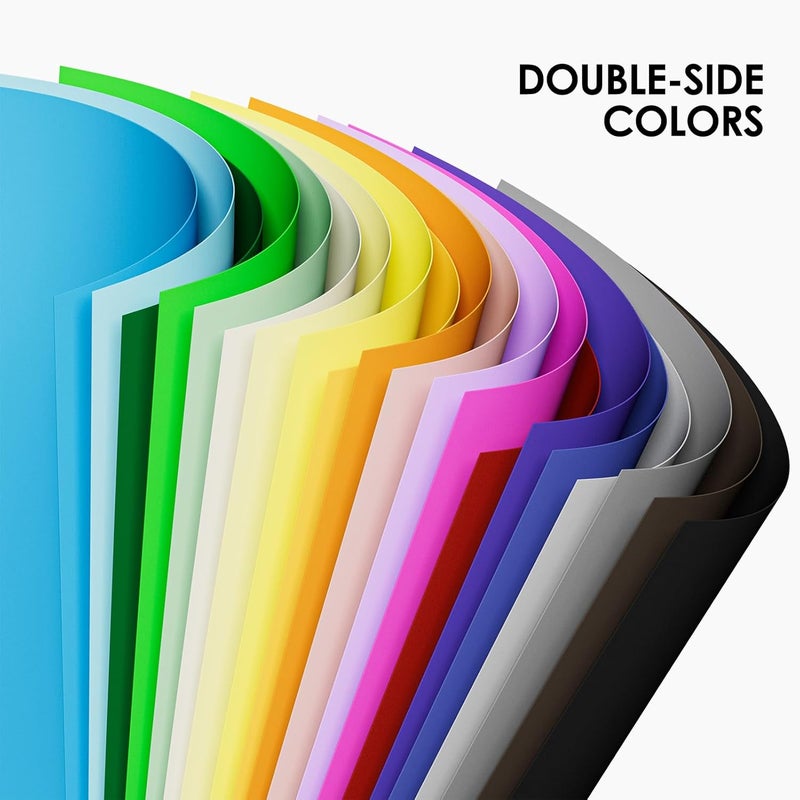 CREGEAR 120 Sheets Christmas Colored Cardstock Printer Paper 8.5 x 11, 20 Assorted Colors Card Stock, 180gsm/65lb Multicolor A4 Colorful Construction Paper for Crafting, DIY Card Making, Scrapbooking - Image 4